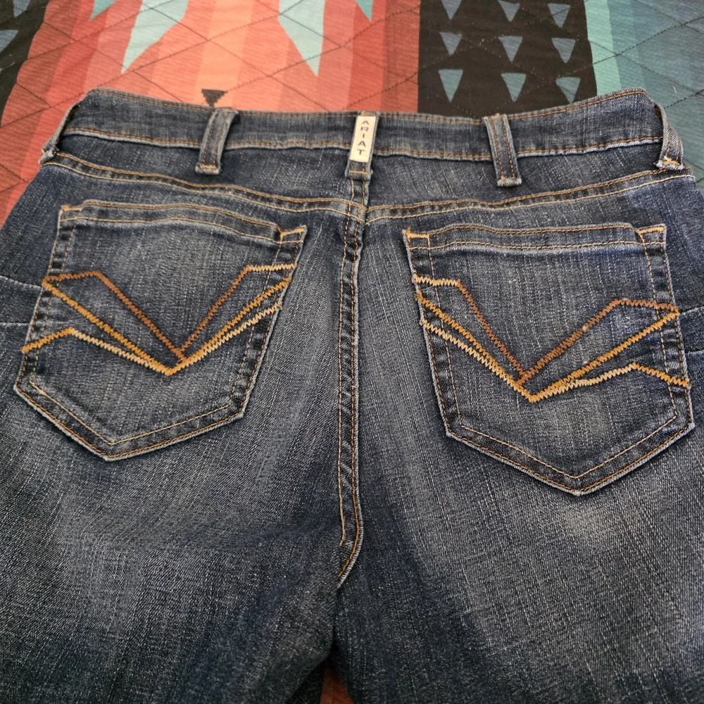 Ariat High Rise Boot Cut           Womens Dark Blue Jeans - Picture 6 of 6